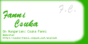 fanni csuka business card